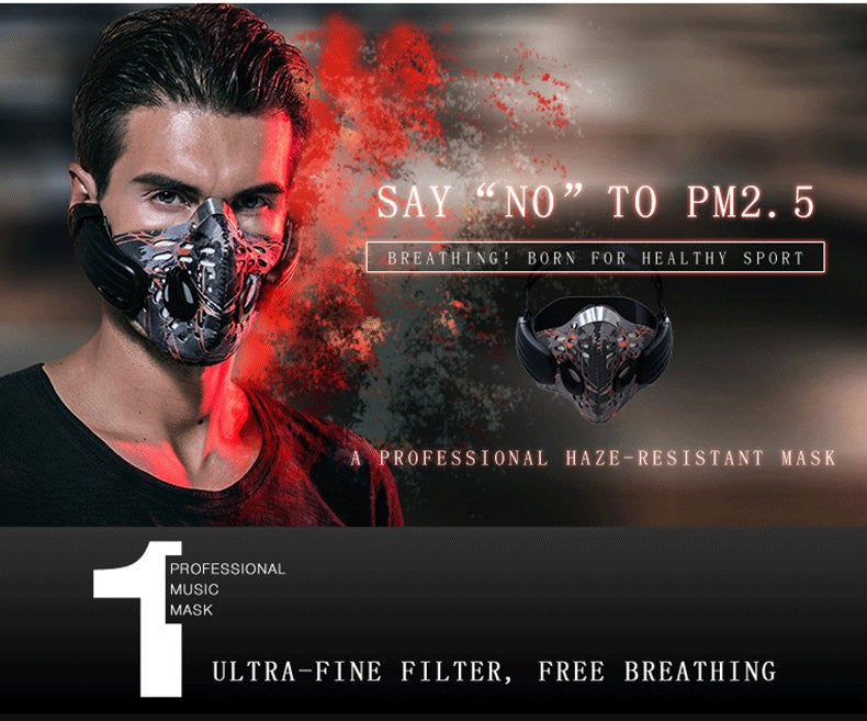 سماعة بلوتوث:  قناع مع فلتر