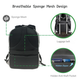 حقيبة ظهر مع شاحن بالطاقة الشمسية