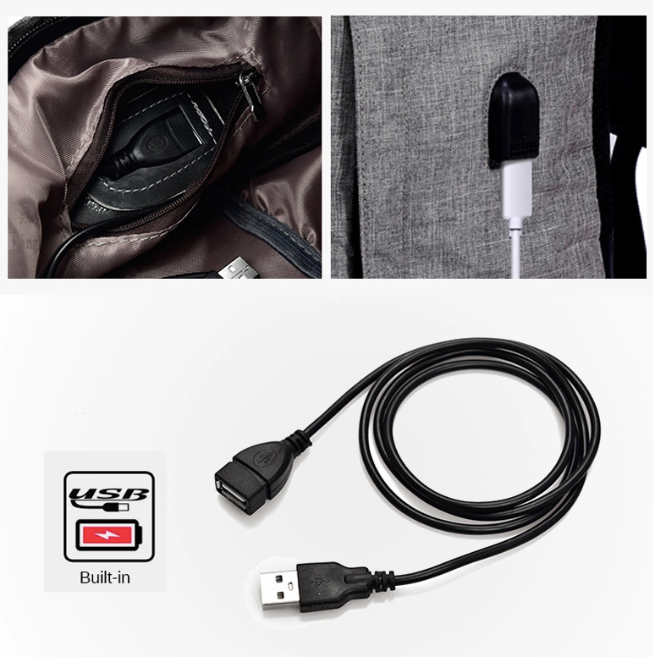 حقيبة ظهر مع شاحن بالطاقة الشمسية