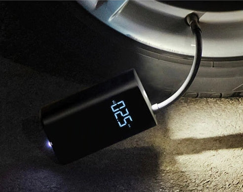 آلة نفخ الاطارات متنقلة مع بطارية - إضاءة