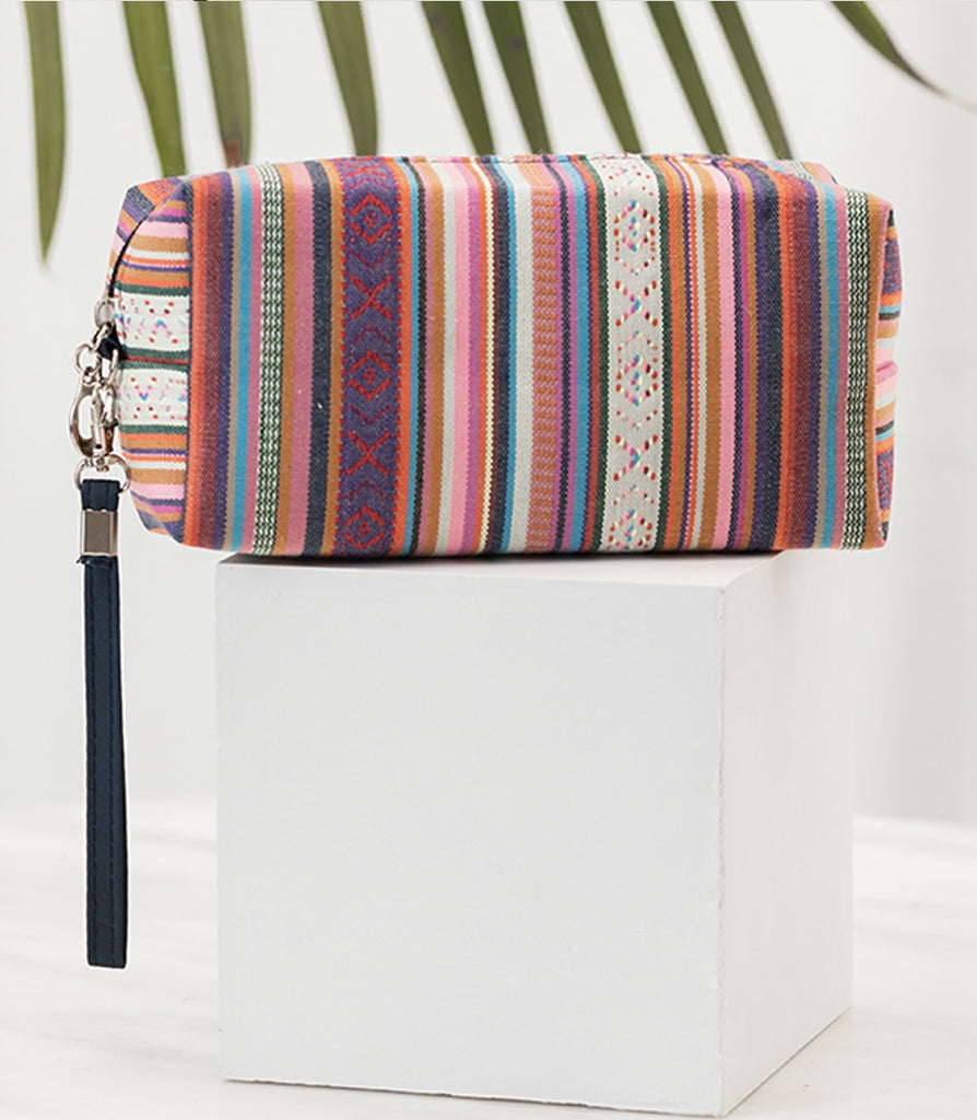 حقيبة مكياج بتصميم قديم - مربع