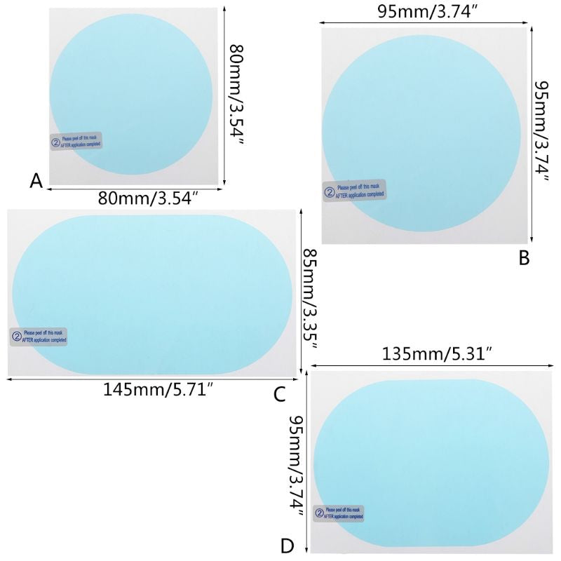 فيلم شفاف مضاد للماء لـ مرايا السيارة الجانبية