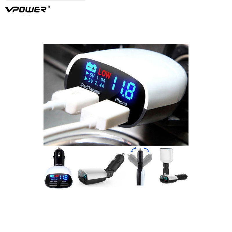 شاحن سيارة مع شاشة