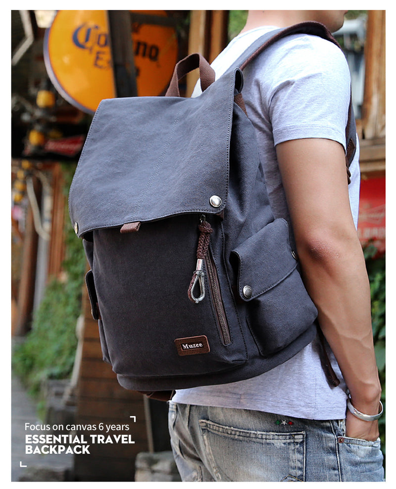 حقيبة ظهر قماش الكانفاس