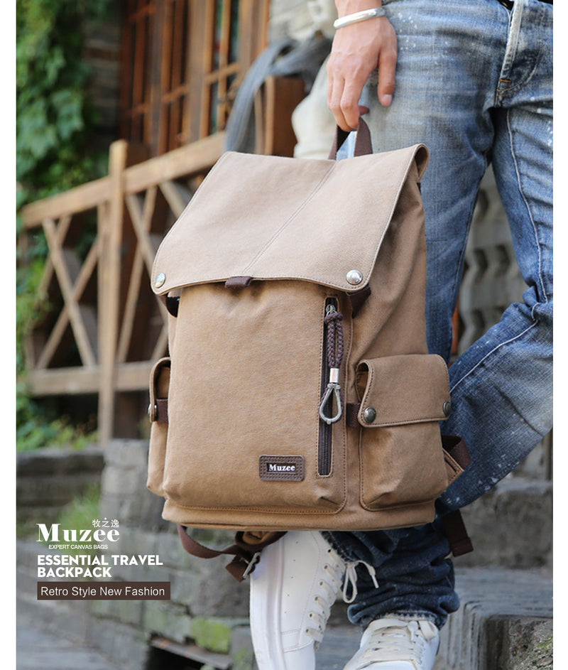 حقيبة ظهر قماش الكانفاس