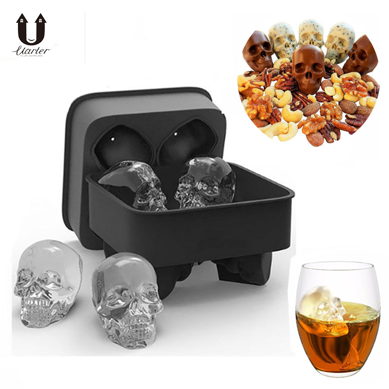 قالب ثلج من السيلكون - جمجمة