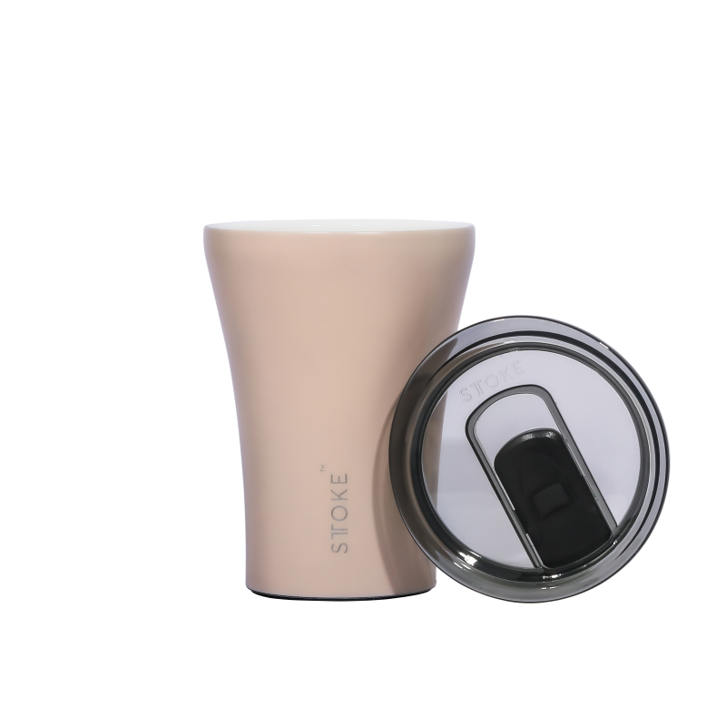 كوب ستوك العاجي من السيراميك - عازل للحرارة