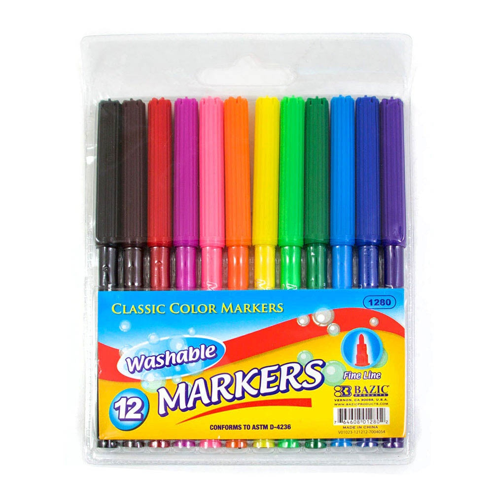 طقم أقلام مائية رفيعة - ١٢ لون