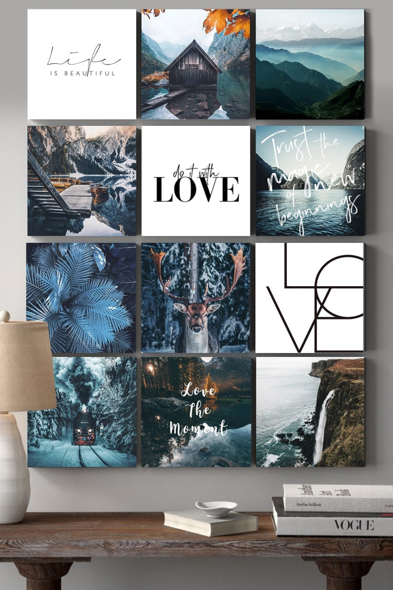 مجموعة لوحات مطبوعة - ١٢ قطعة