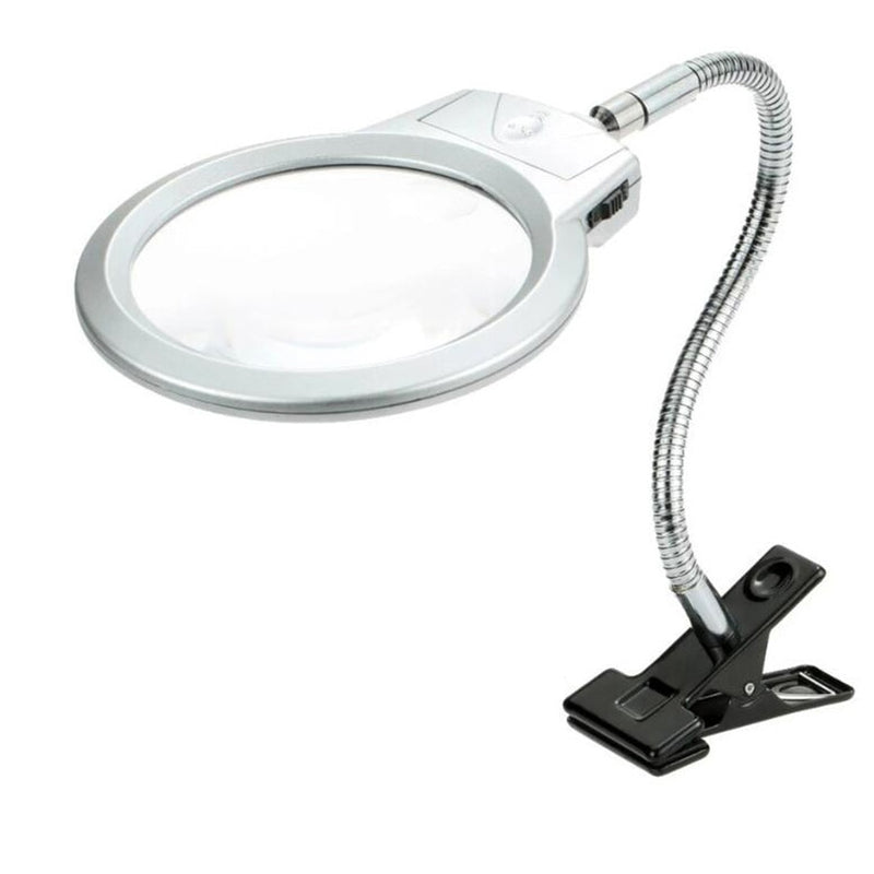 عدسة تكبير مع عصا تثبيت وإضاءة