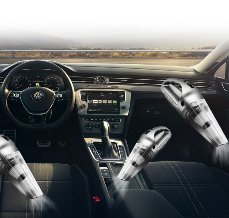 مكنسة يدوية للسيارة + نفخ الكفرات