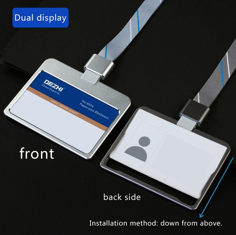 حامل معدني لبطاقة العمل - أفقي