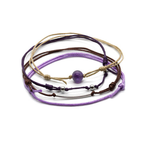 خلخال حجر الجمشت الأرجواني