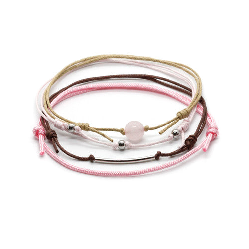 خلخال الكوارتز الوردي