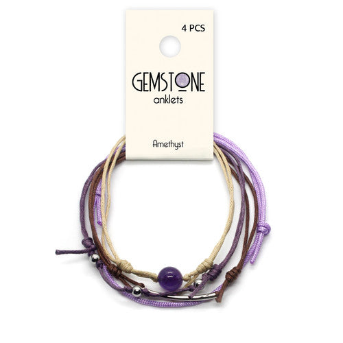 خلخال حجر الجمشت الأرجواني