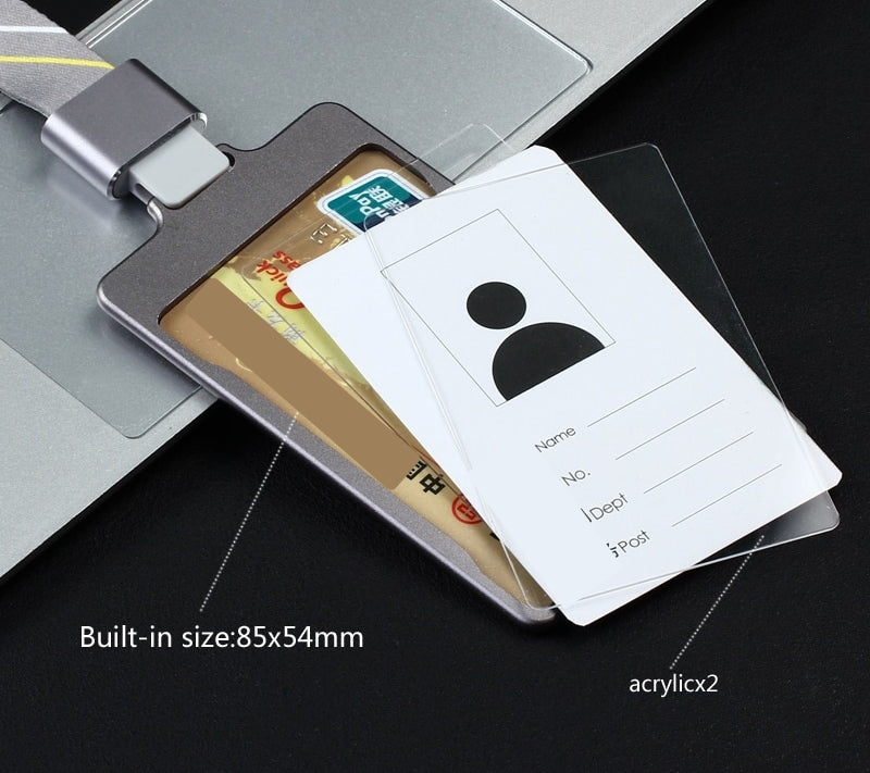 حامل معدني لبطاقة العمل - عامودي