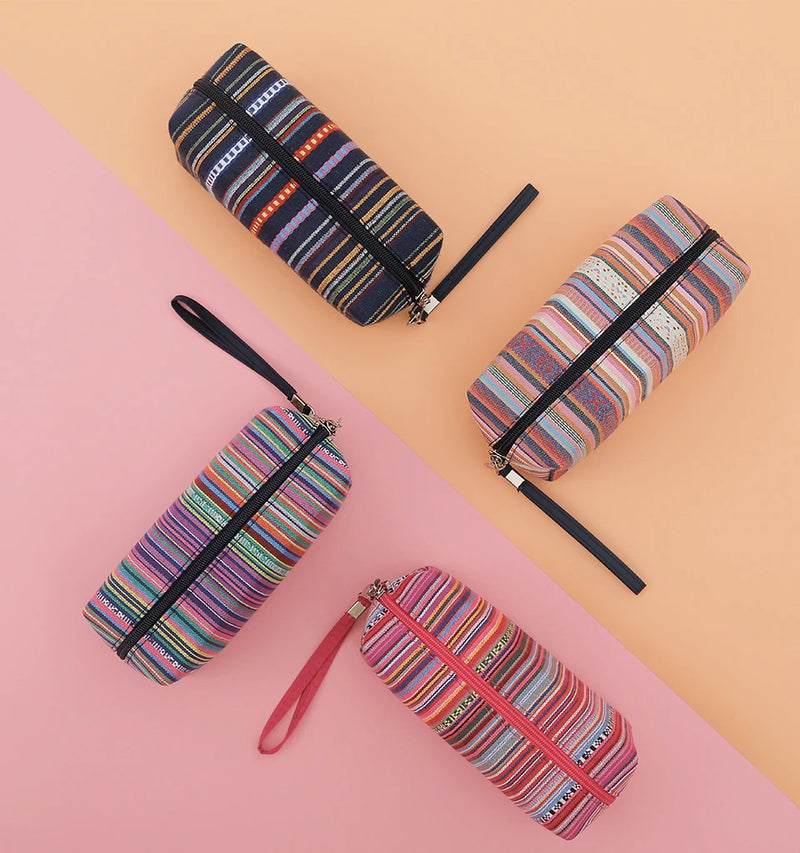 حقيبة مكياج بتصميم قديم - مربع