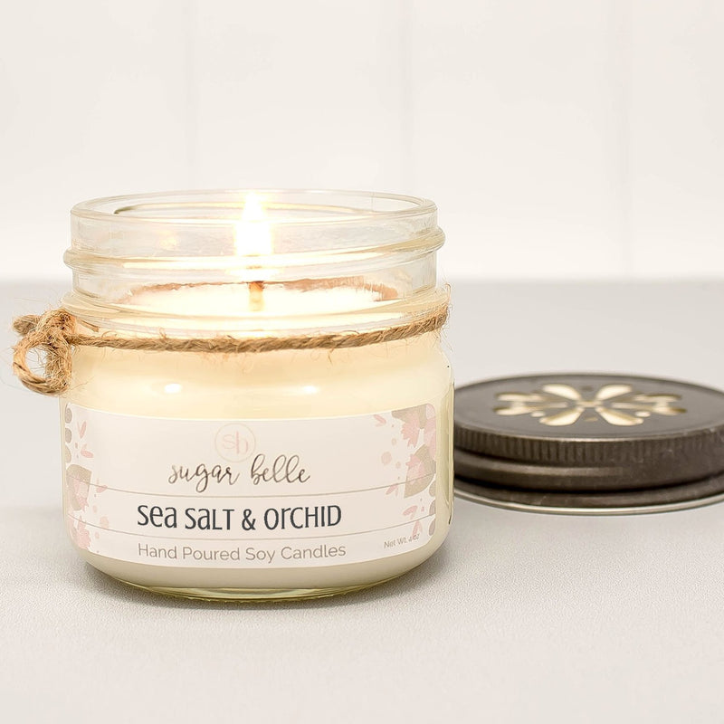 شمعة ملح البحر والأوركيد