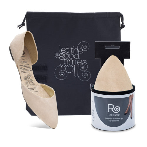 حذاء نسائي قابل للطي من رولاسول - بيج
