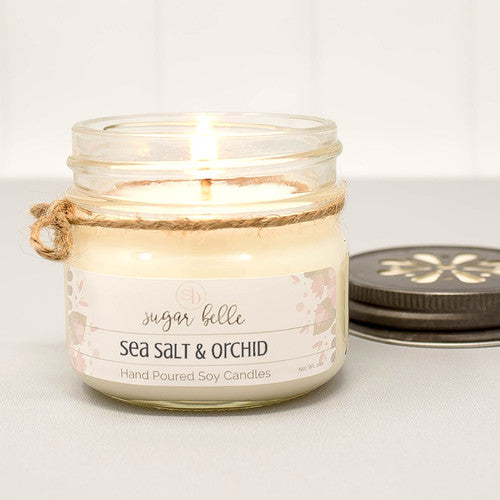 شمعة ملح البحر والأوركيد