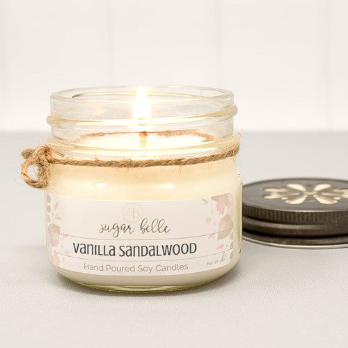 شمعة خشب الصندل مع الفانيليا