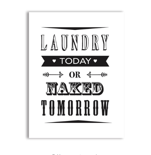 لوحة كانفاس لغرف الغسيل