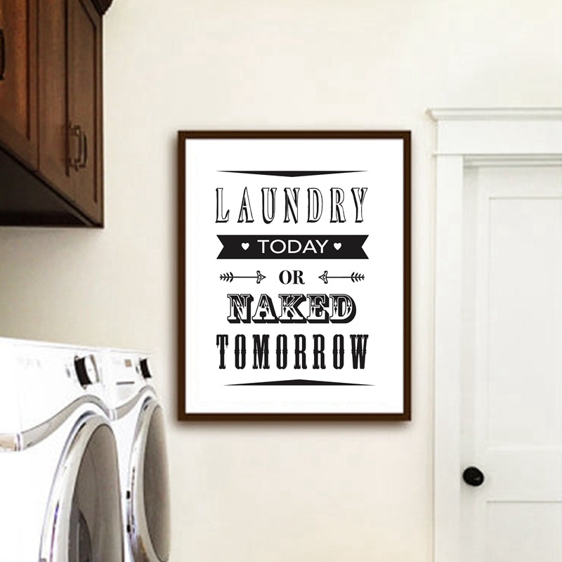 لوحة كانفاس لغرف الغسيل