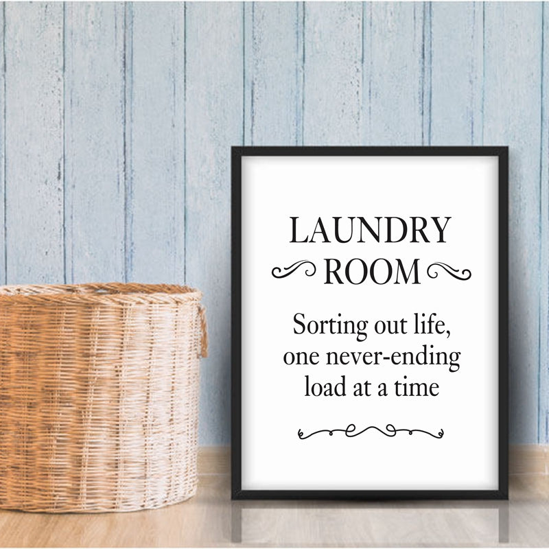 لوحة كانفاس لغرف الغسيل