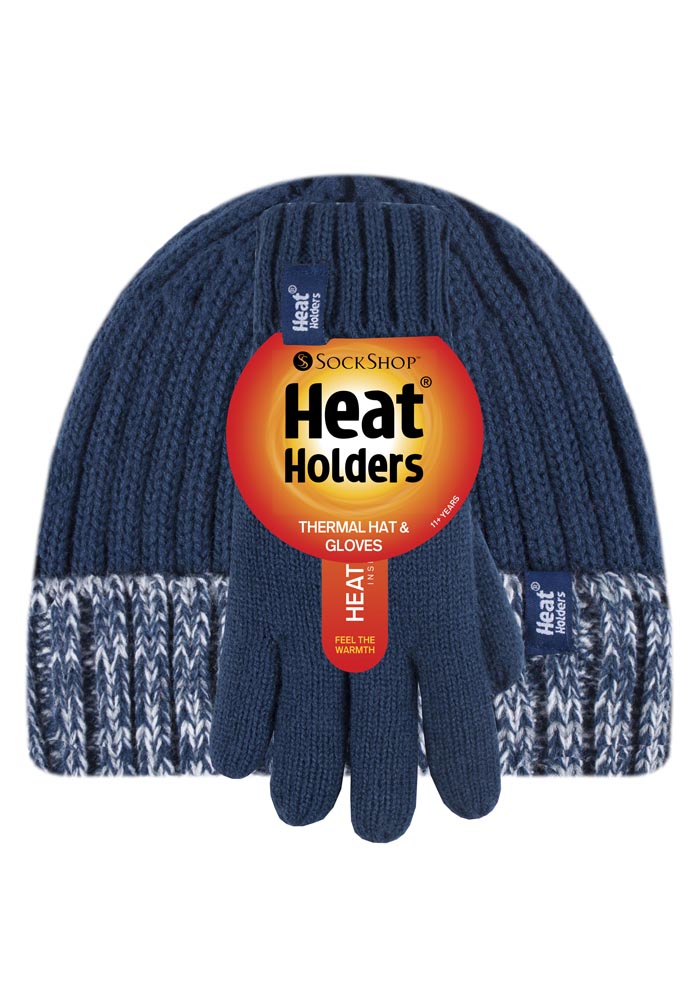 قبعة وقفاز للأولاد - أزرق