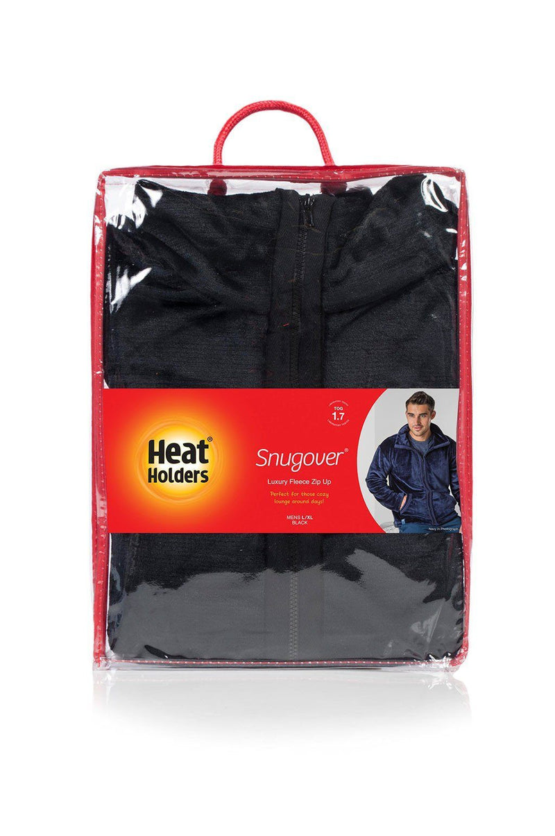 جاكيت رجالي أسود حراري لارج/اكس لارج